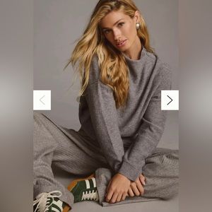 ANTHROPOLOGIE The Alani Cashmere Mock Neck Cashmere Sweater by PILCRO